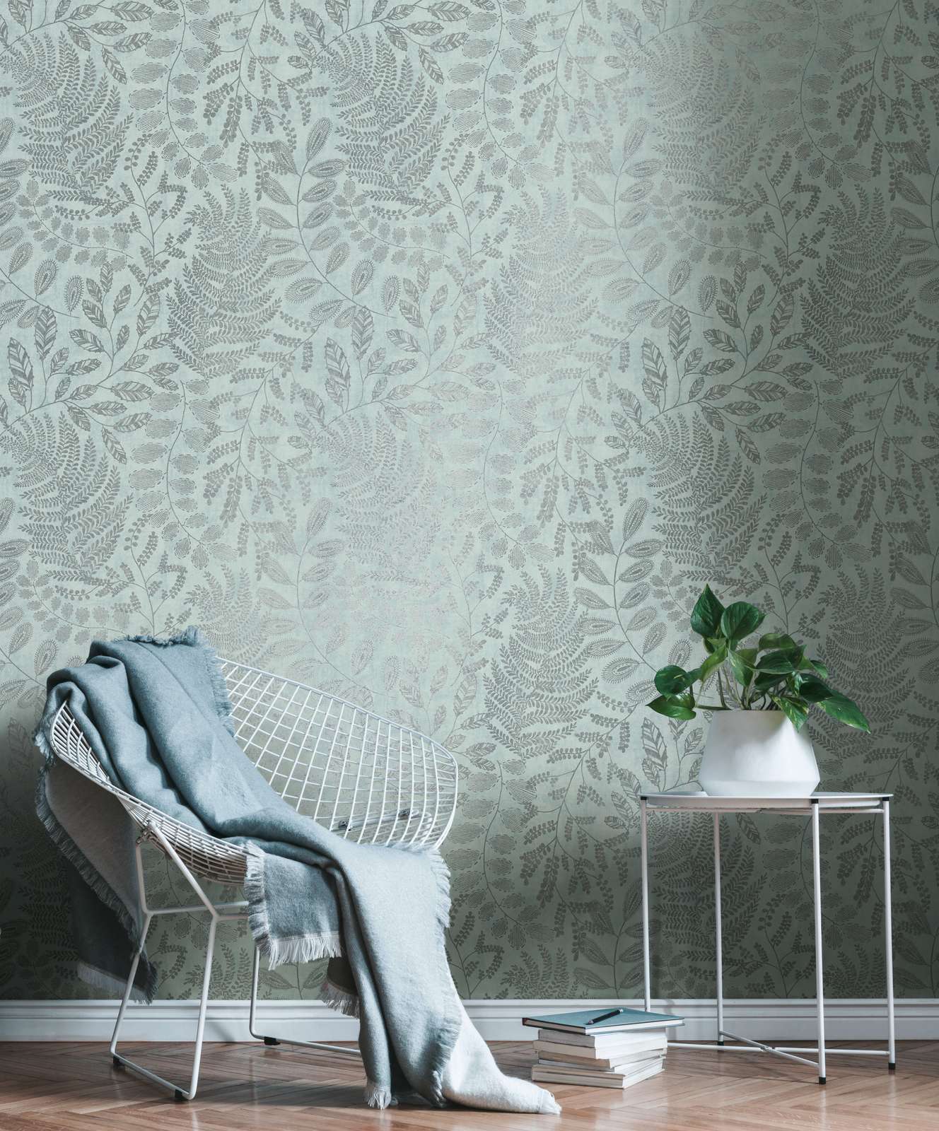 Skandi tapetes ar lapu rakstu, 388301 AS Creation