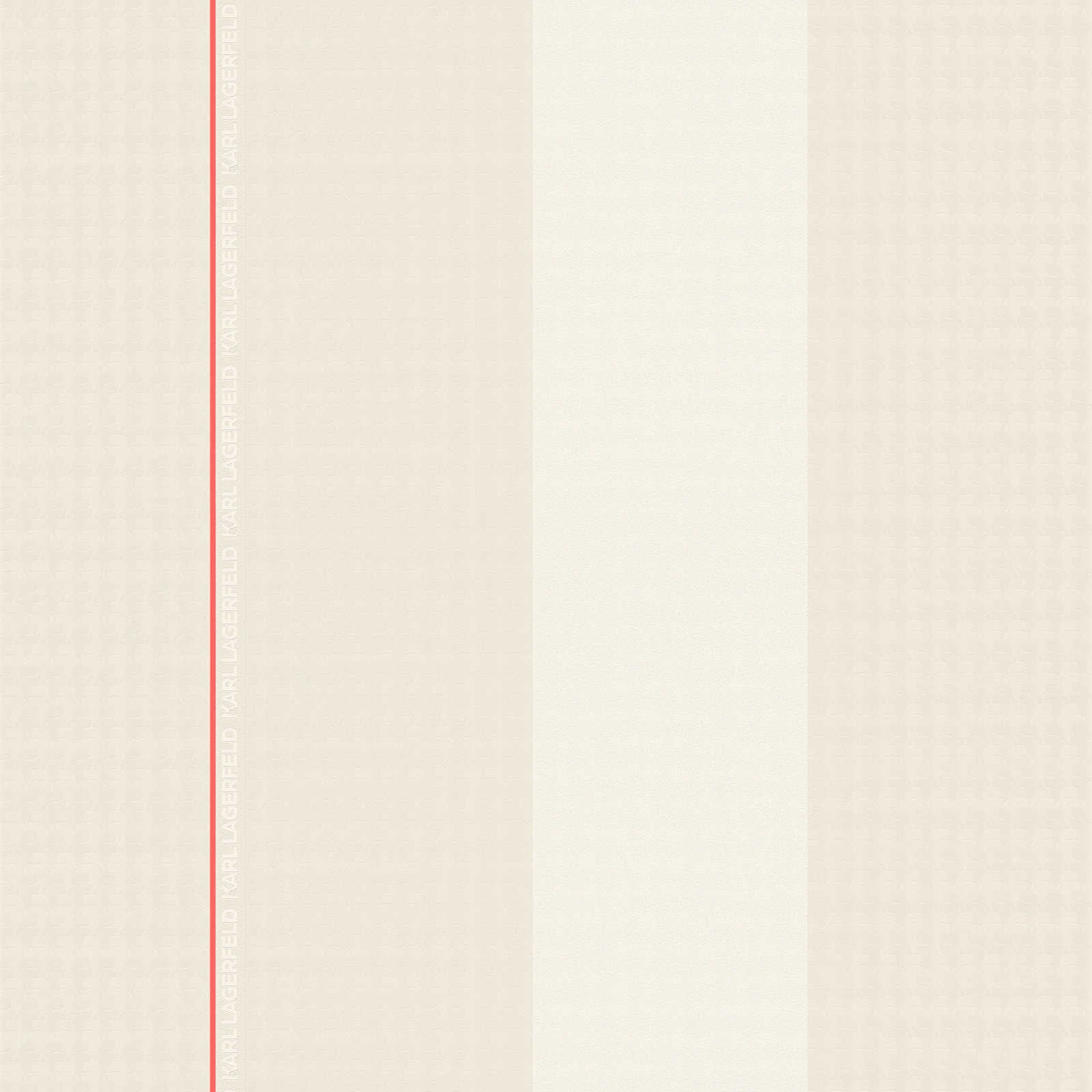 Strīpainas dizaina tapetes Karl LAGERFELD baltā krāsā - 1343163 AS Creation