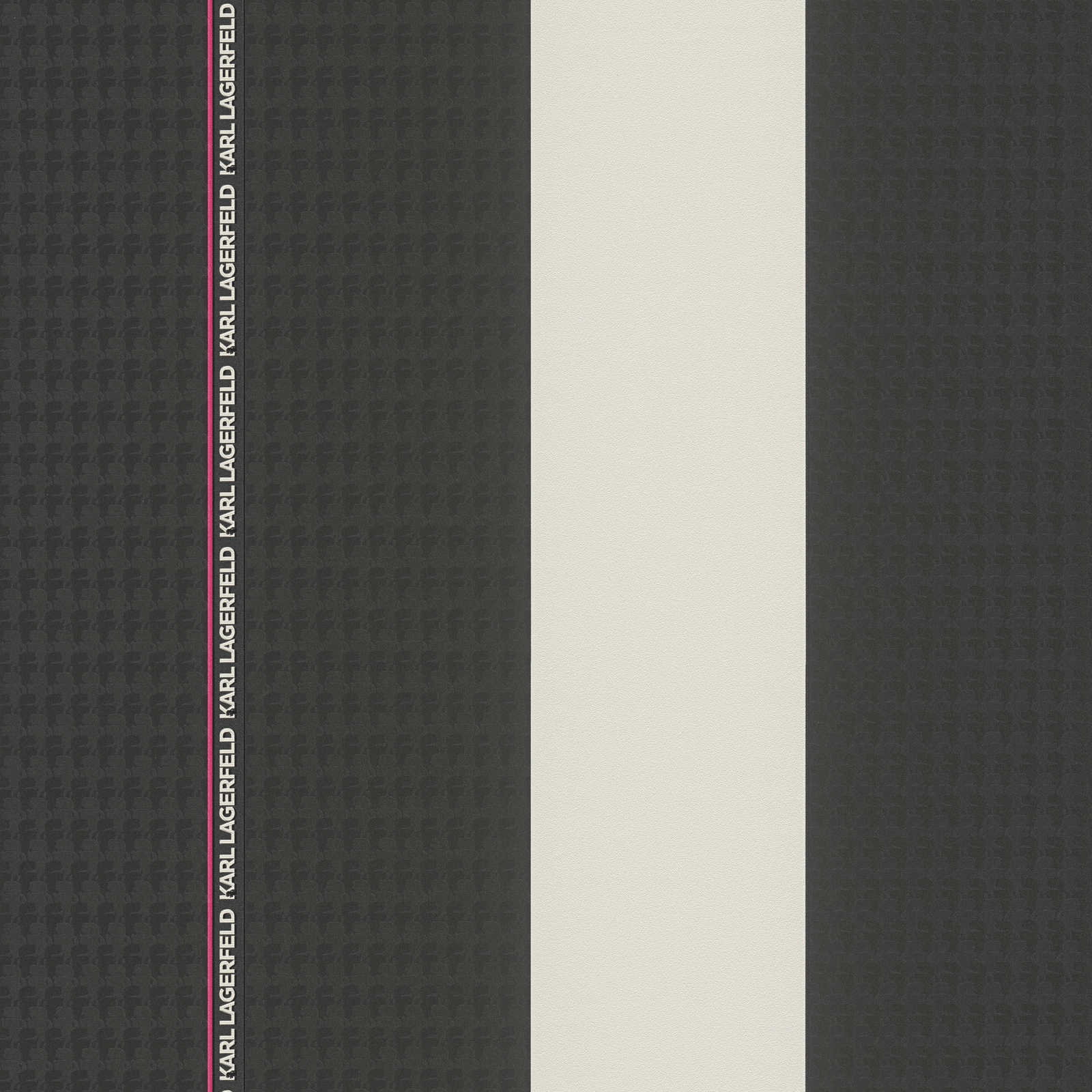 Strīpainas dizaina tapetes Karl LAGERFELD, melnbaltas - 1343162 AS Creation
