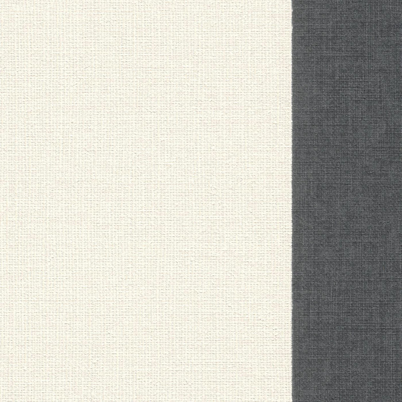 Strīpainas melnbaltas tapetes ar lina faktūru, 1664147 RASCH