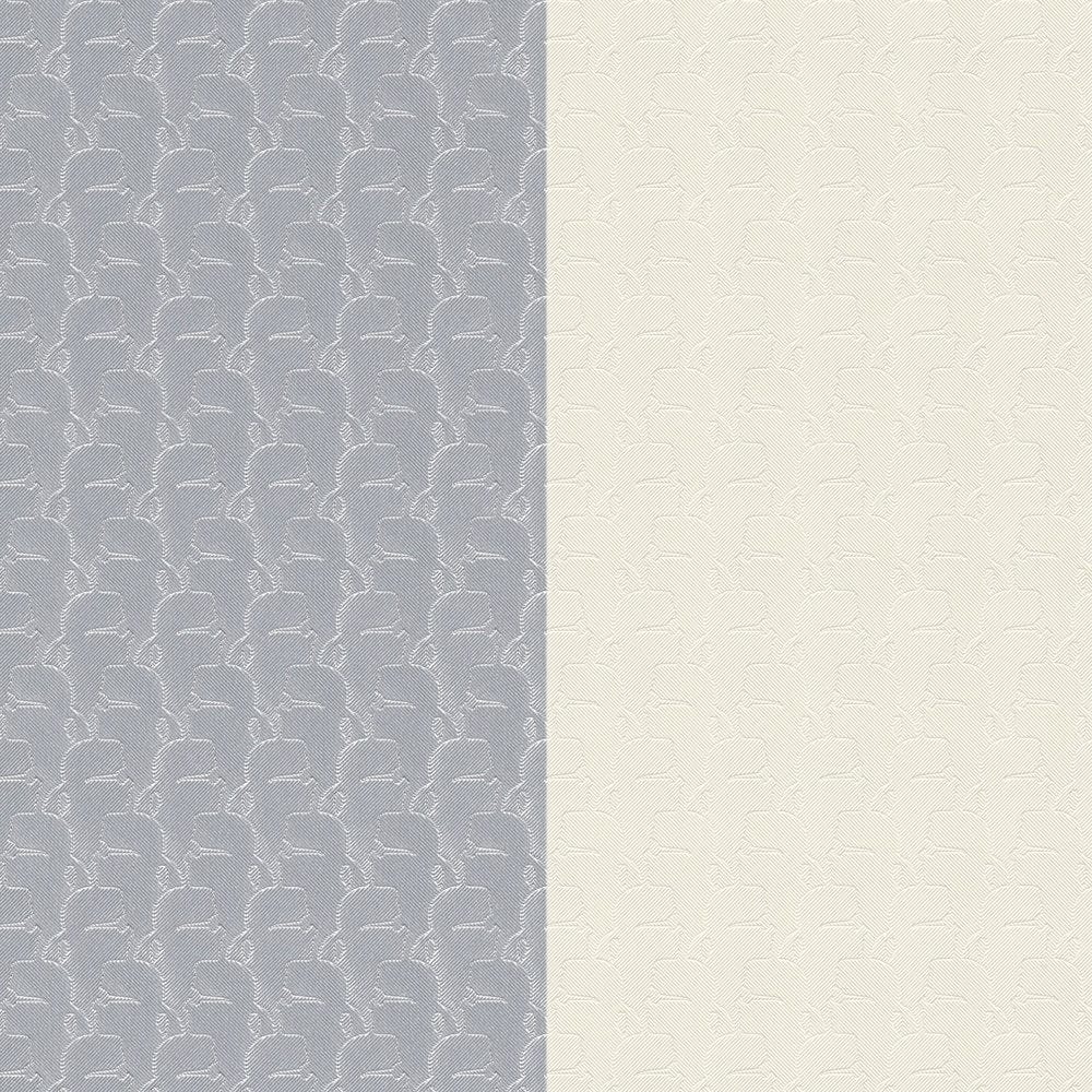 Strīpainas tapetes Karl LAGERFELD krēmā un pelēkā krāsā - 1343173 AS Creation