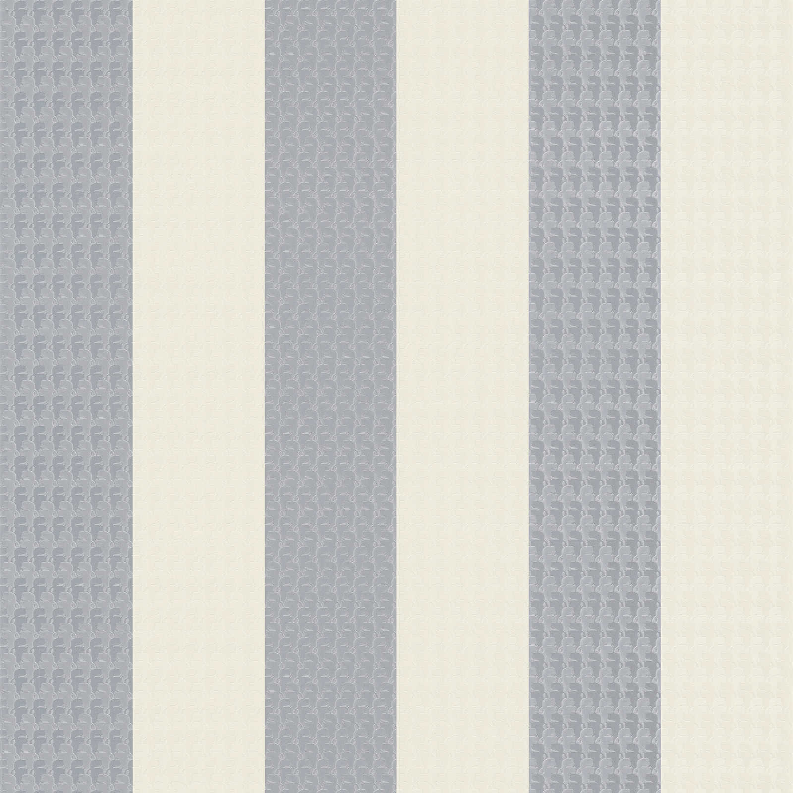 Strīpainas tapetes Karl LAGERFELD krēmā un pelēkā krāsā - 1343173 AS Creation