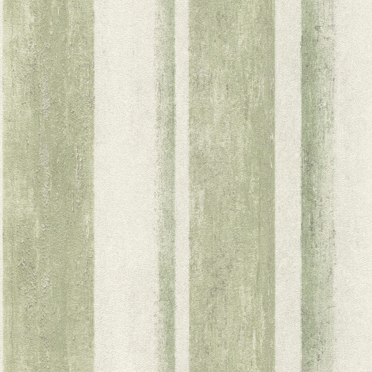 Strīpainas tapetes RASCH zaļā krāsā RASCH