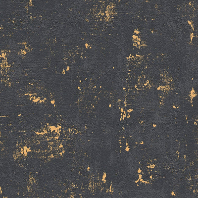 Strukturētas melnas tapetes ar zelta elementiem, 230782 ✅ Ir noliktavā AS Creation