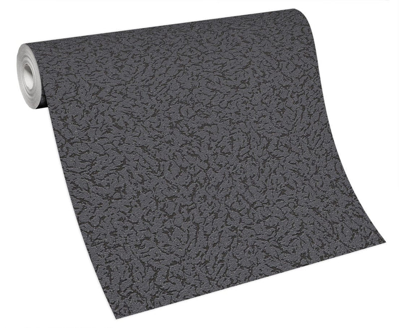 Strukturētas tapetes ar apmetuma izskatu melnā krāsā (ar spīdumiem), 820315 Erismann