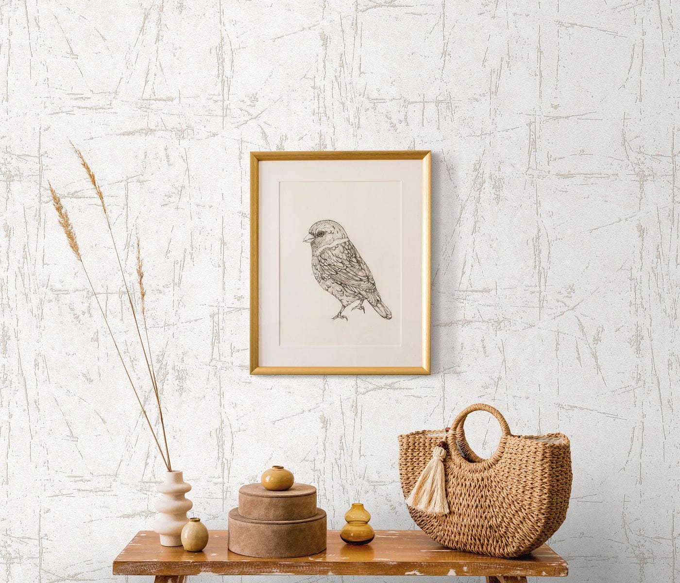 Tapetes ar abstrakta rakstu krēmkrāsā - ERISMANN 3737502 Erismann