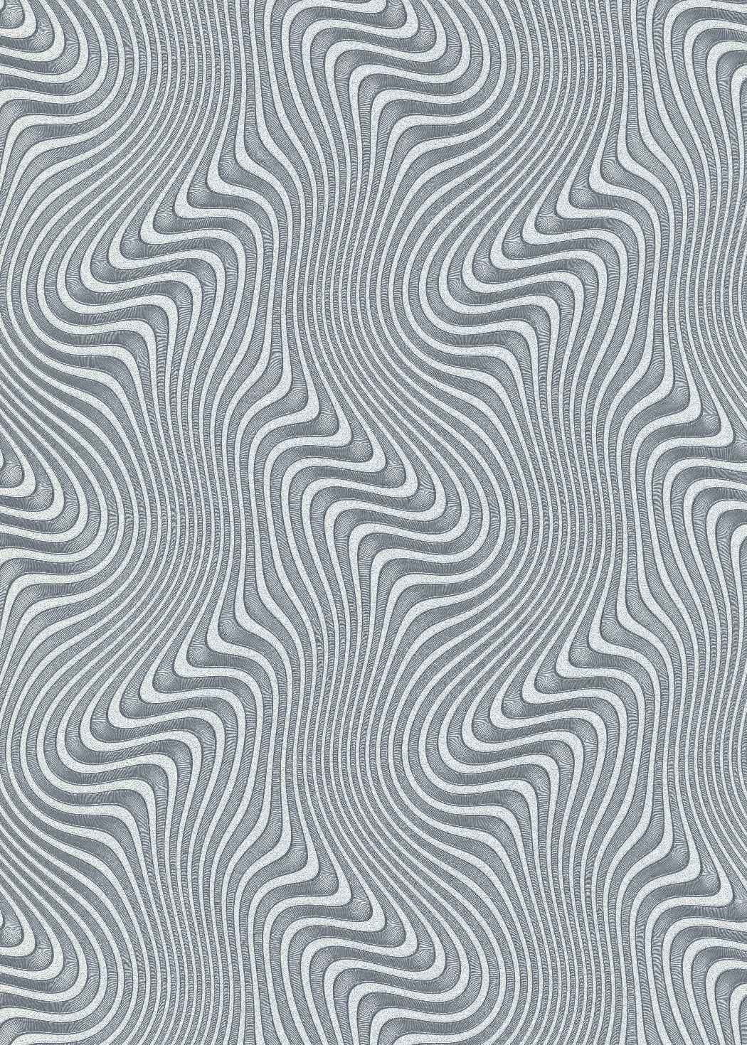 Tapetes ar abstraktu viļņu motīvu pelēķā un varā krāsā - 3675527 Erismann