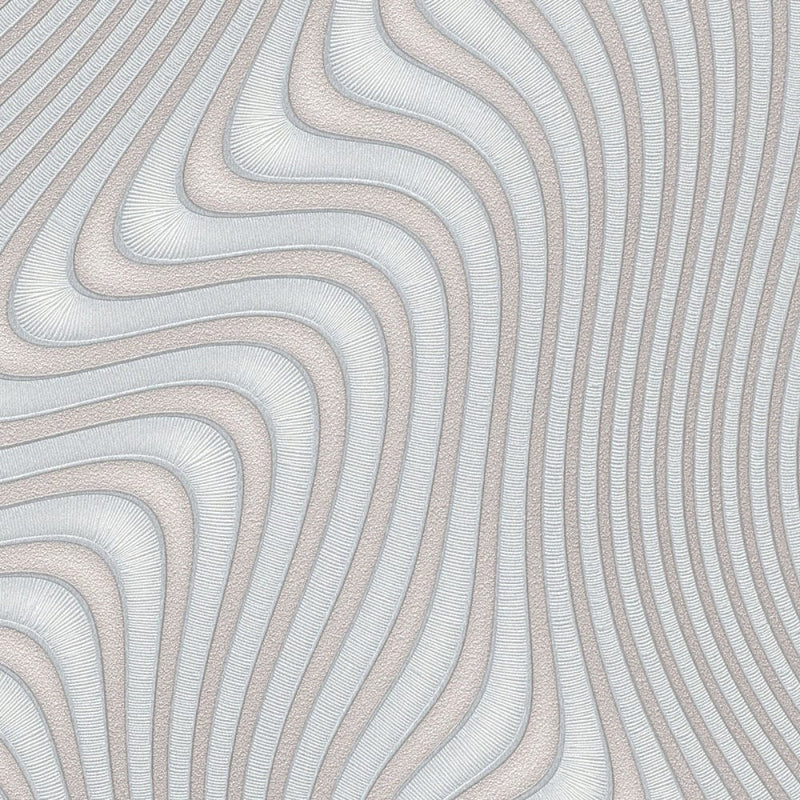 Tapetes ar abstraktu viļņu motīvu pelēkos toņos, 3675563 Erismann