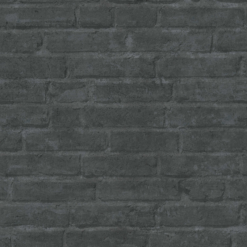 Tapetes ar akmens rakstu industriālā dizainā, melnas, 1341203 AS Creation