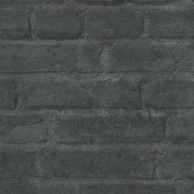 Tapetes ar akmens rakstu industriālā dizainā, melnas, 1341203 AS Creation