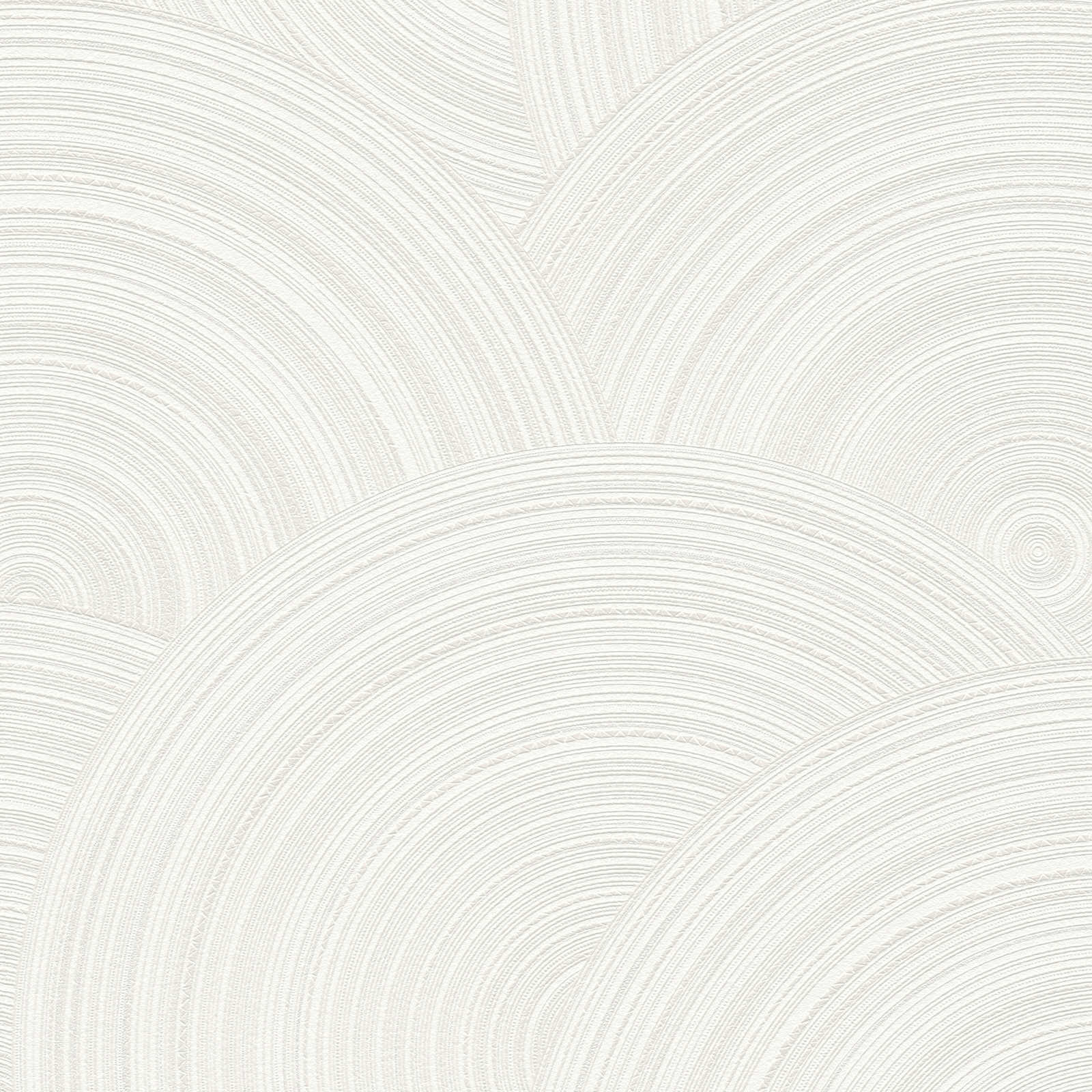 Tapetes ar apļiem un teksturētu virsmu baltā krāsā - 1363621 AS Creation