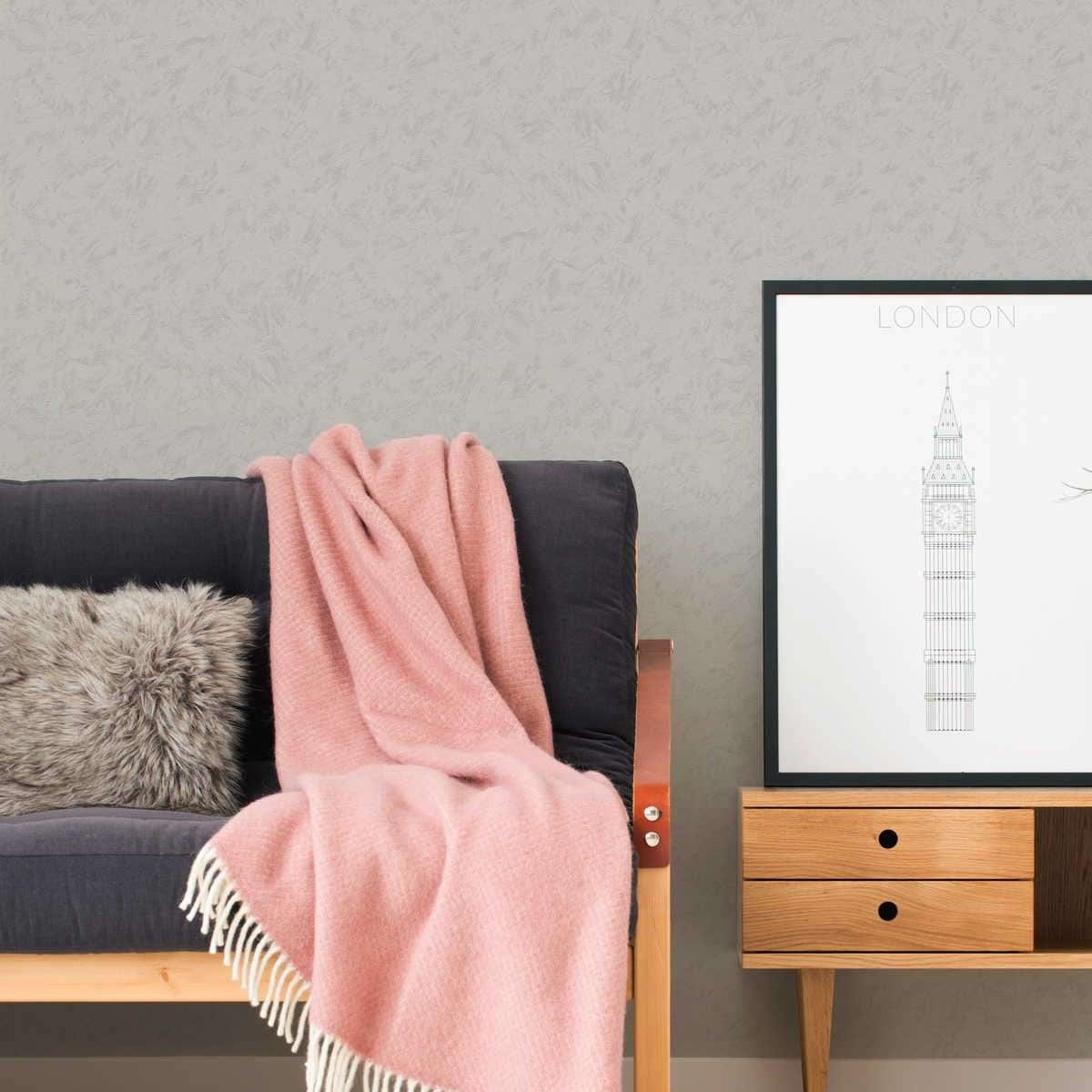 Tapetes ar apmetuma izskatu, smalka faktūra, bēša AS 378351  Tapetenshop.lv