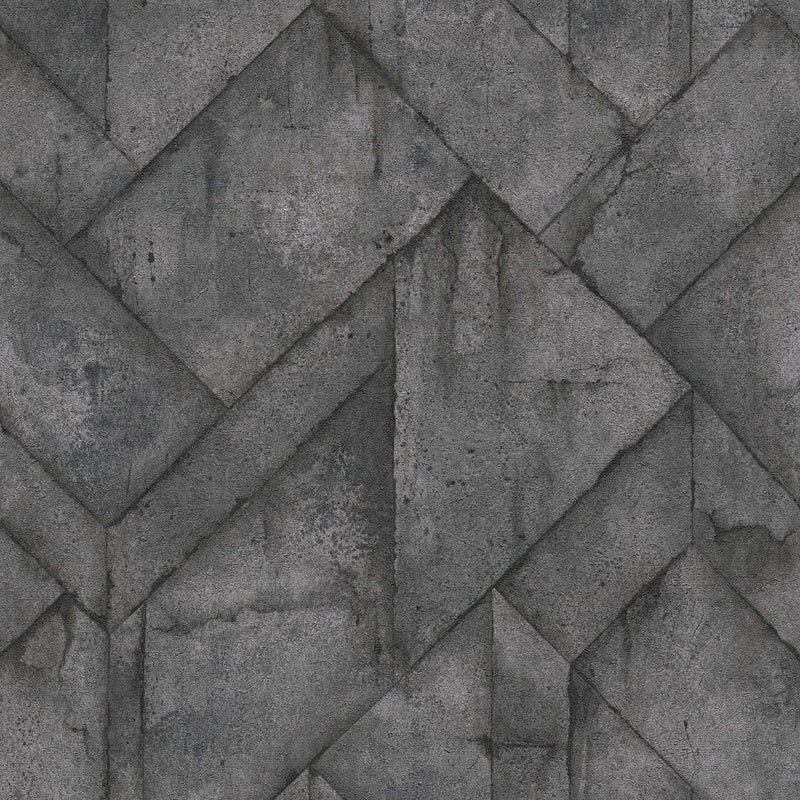 Tapetes ar betona imitāciju antracītā krāsā, 1341104 AS Creation