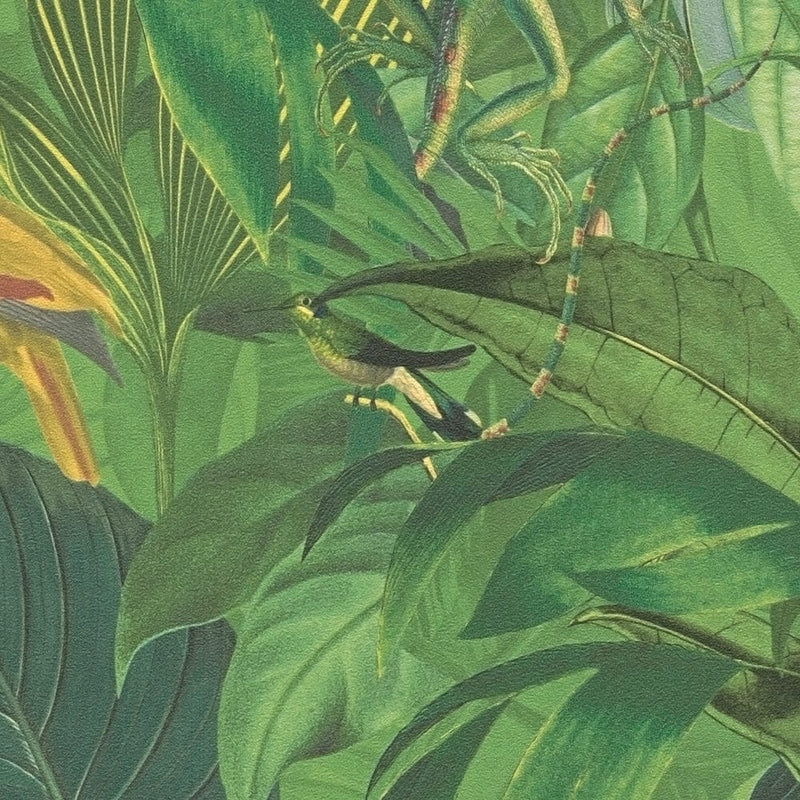 Tapetes ar dzīvniekiem džungļos, bērnu motīvs - zaļas, 1364251 AS Creation