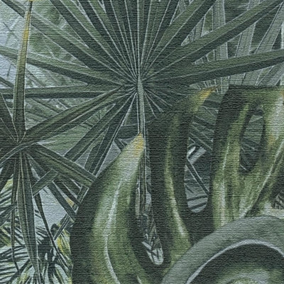 Tapetes ar džungļiem un palmām zaļā krāsā, 1355111 AS Creation