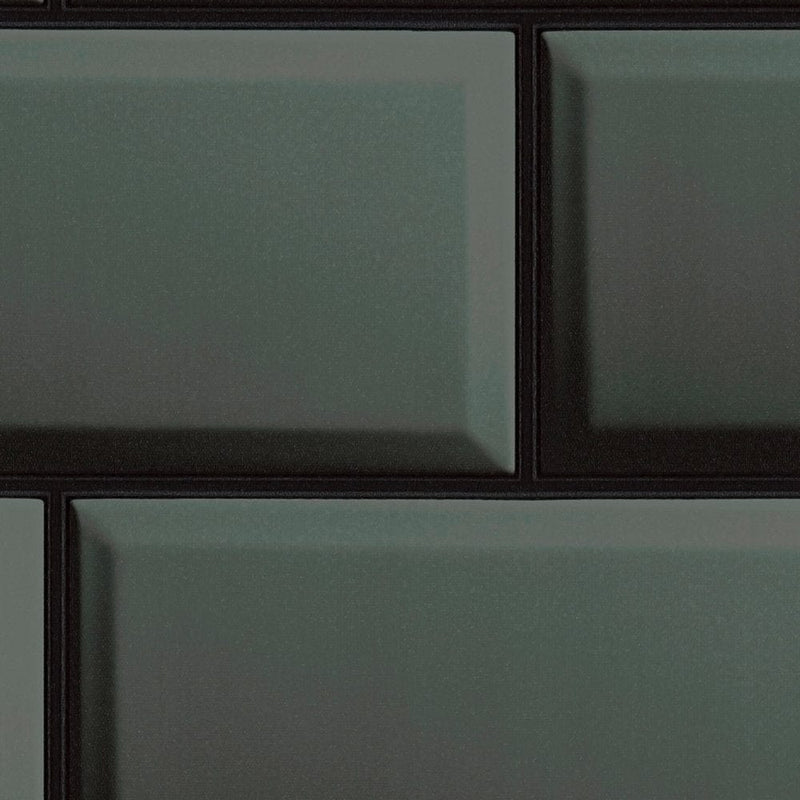Tapetes ar flīzes rakstu tumši pelēkā krāsā, 1355123 AS Creation