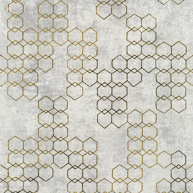 Tapetes ar ģeometrisku rakstu industriālā stilā - pelēkā krāsā 1332744