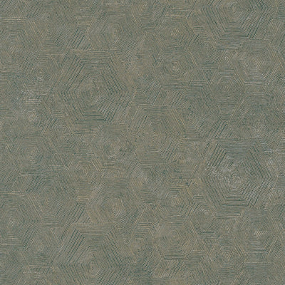 Tapetes ar ģeometrisku rakstu kamuflāžas zaļā krāsā, 1363650 AS Creation