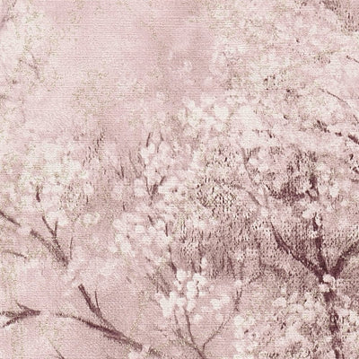Tapetes ar ķiršu ziediem un mirdzuma efektu, rozā krāsā, 1332674 AS Creation