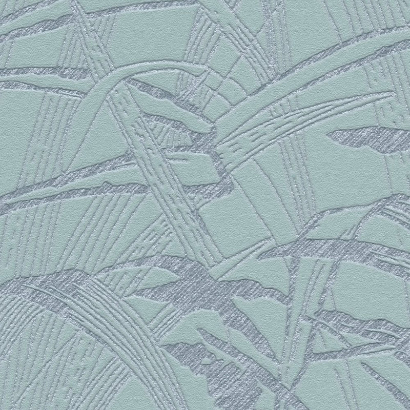 Tapetes ar lapām, metālisks dekors - zila, metālika krāsā, 1361724 AS Creation
