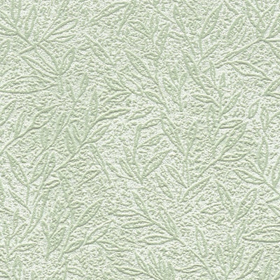 Tapetes ar lapu rakstu botāniska stilā, zaļā krāsā Tapetenshop.lv