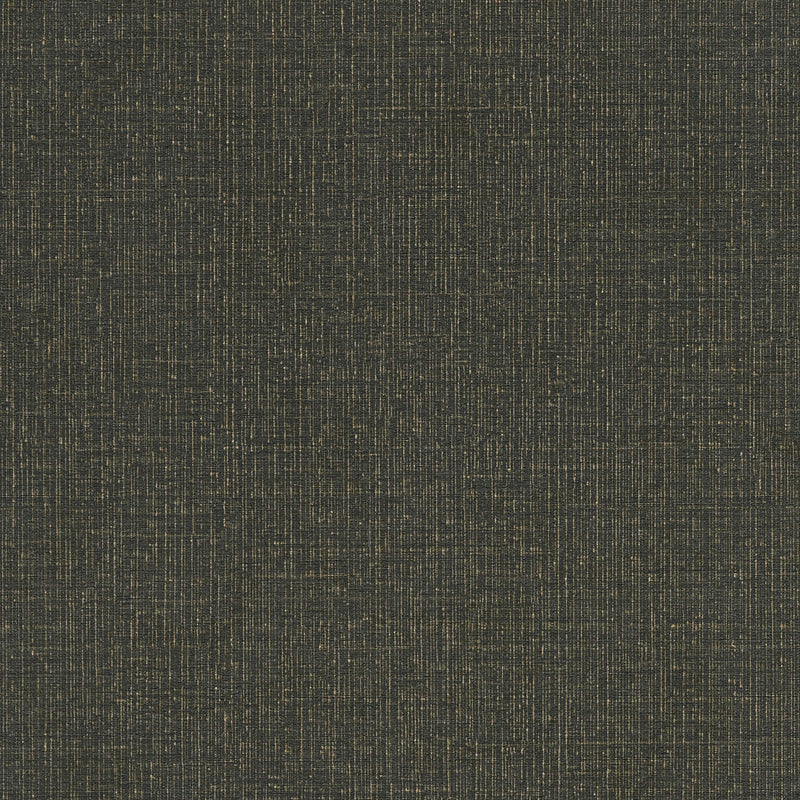 Tapetes ar lina faktūru melnā un zeltā krāsā, 1363576 AS Creation