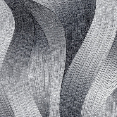 Tapetes ar līnijām metāliskos toņos, melnā un pelēkā krāsā, 3710777 Erismann