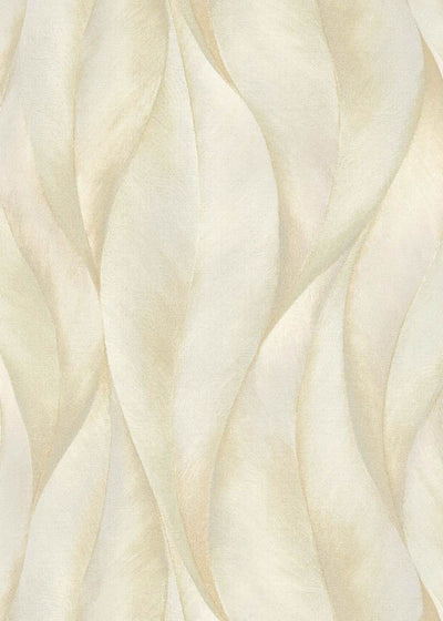 Tapetes ar maigi savijušām lapām bēšā krāsā, 3676036 Erismann