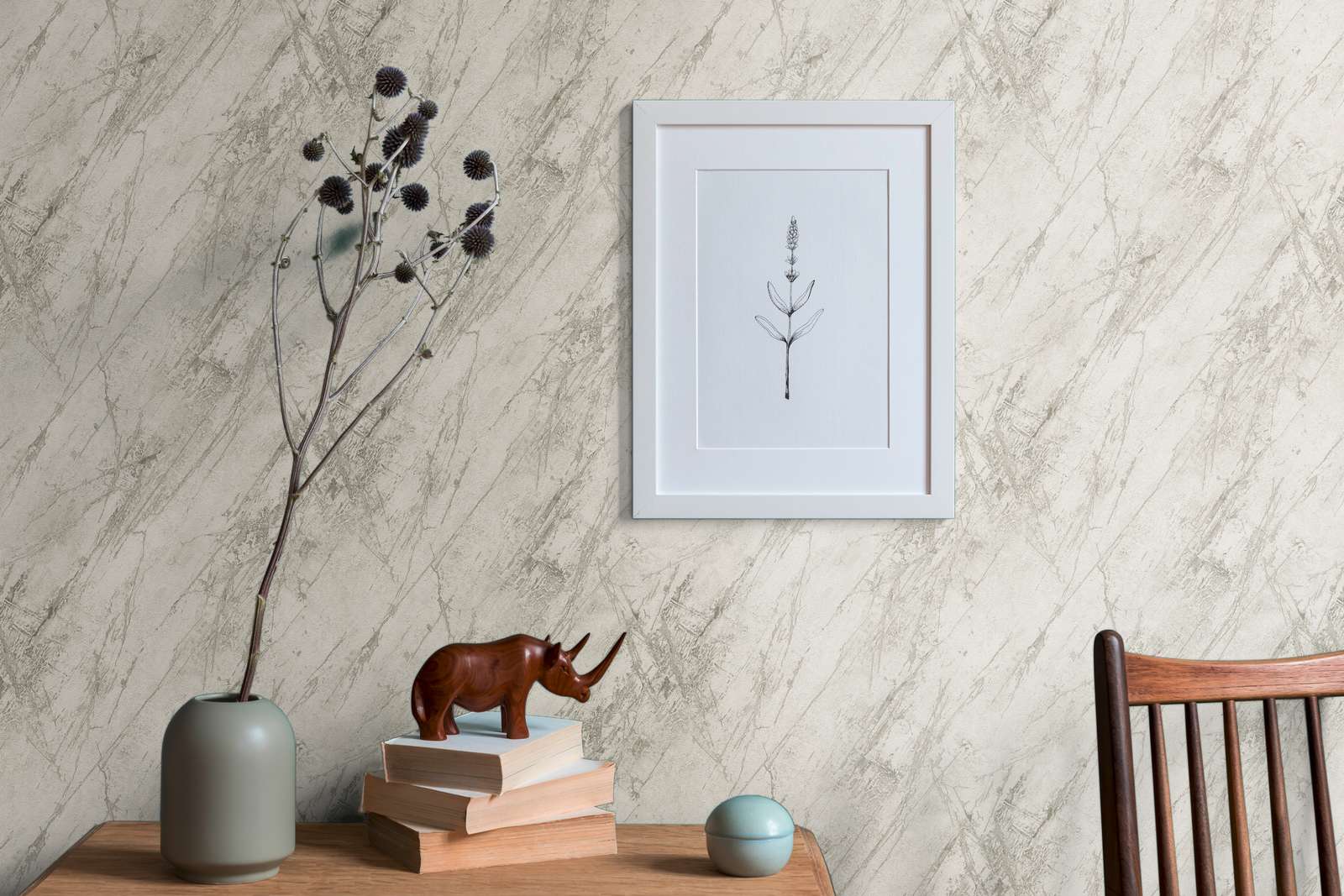 Tapetes ar marmora rakstu un metālisku spīdumu AS 388172 AS Creation