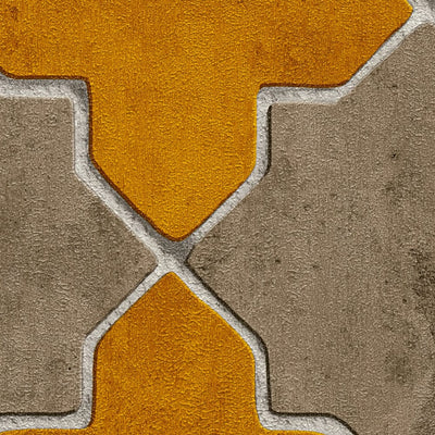 Tapetes ar ģeometrisku ornamentu oranža, brūnā krāsa 37421-2 AS Creation