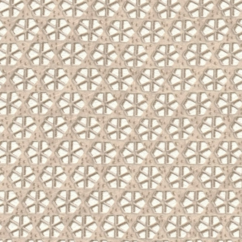 Tapetes ar pinuma rakstu, rotangpalmas izskats, brūnā krāsā, 1362377 AS Creation