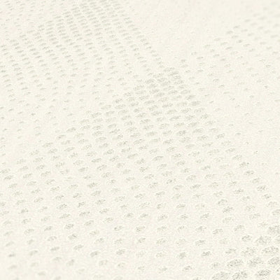 Tapetes ar punktveida retro stilā ar mirdzuma efektu, balta 374192 AS Creation