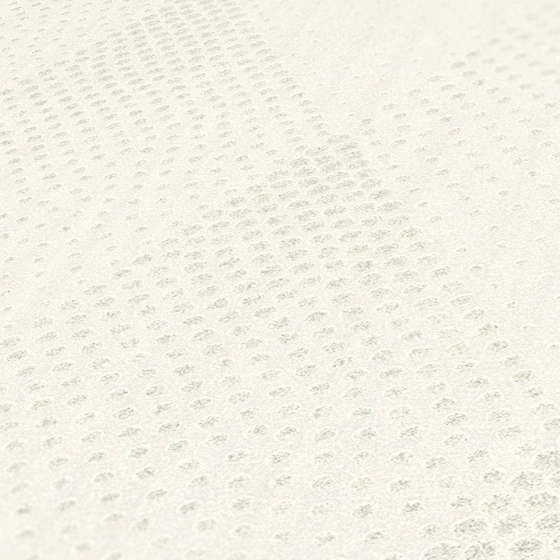 Tapetes ar punktveida retro stilā ar mirdzuma efektu, balta 374192 AS Creation