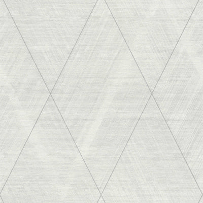 Tapetes ar rombveida rakstu, un tekstila imitāciju baltā krāsā, 1366223 AS Creation