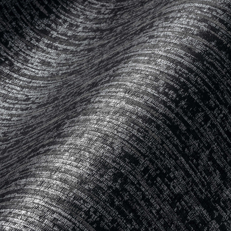 Tapetes ar smalku auduma izskatu melnā un sudrabā krāsā, 1335467 AS Creation