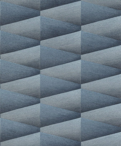 Tapetes ar trīsdimensiju efektu sudrabā un zilā krāsā, 2073240 RASCH