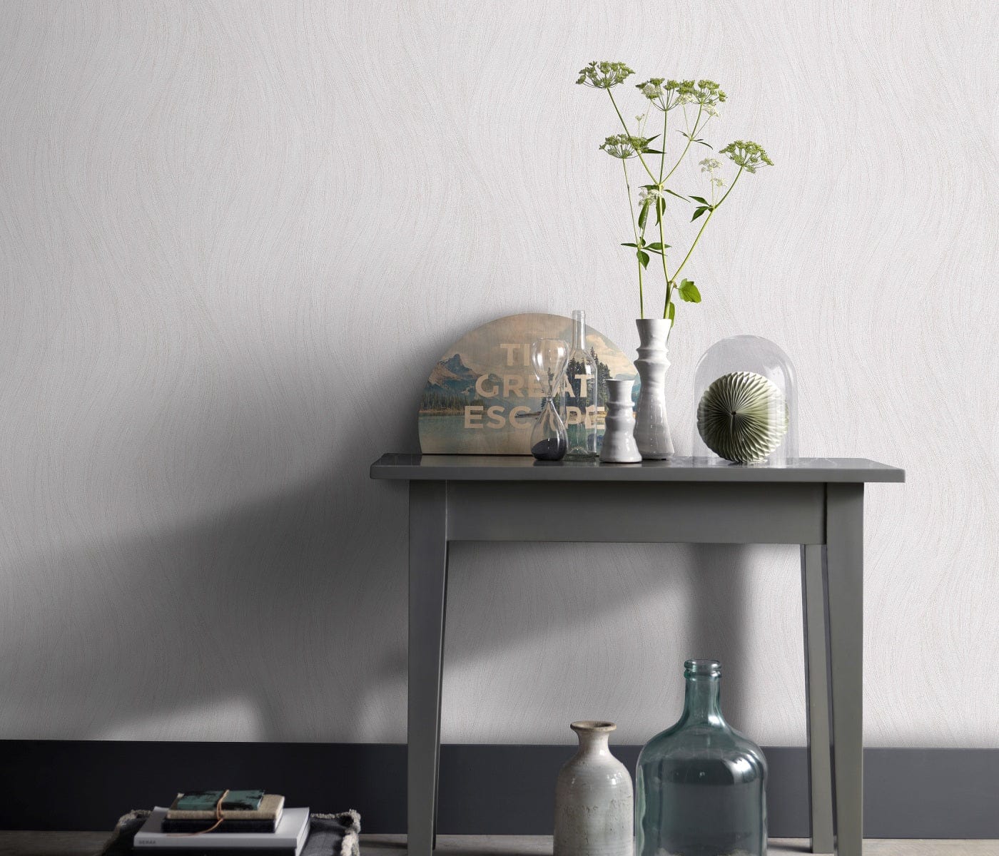 Tapetes ar viļņveida dizainu, gaiši pelēkas - ERISMANN 3737025 Erismann