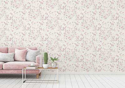 Tapetes ar ziediem Cottage Core dizains - rozā toņos, 1364300 AS Creation