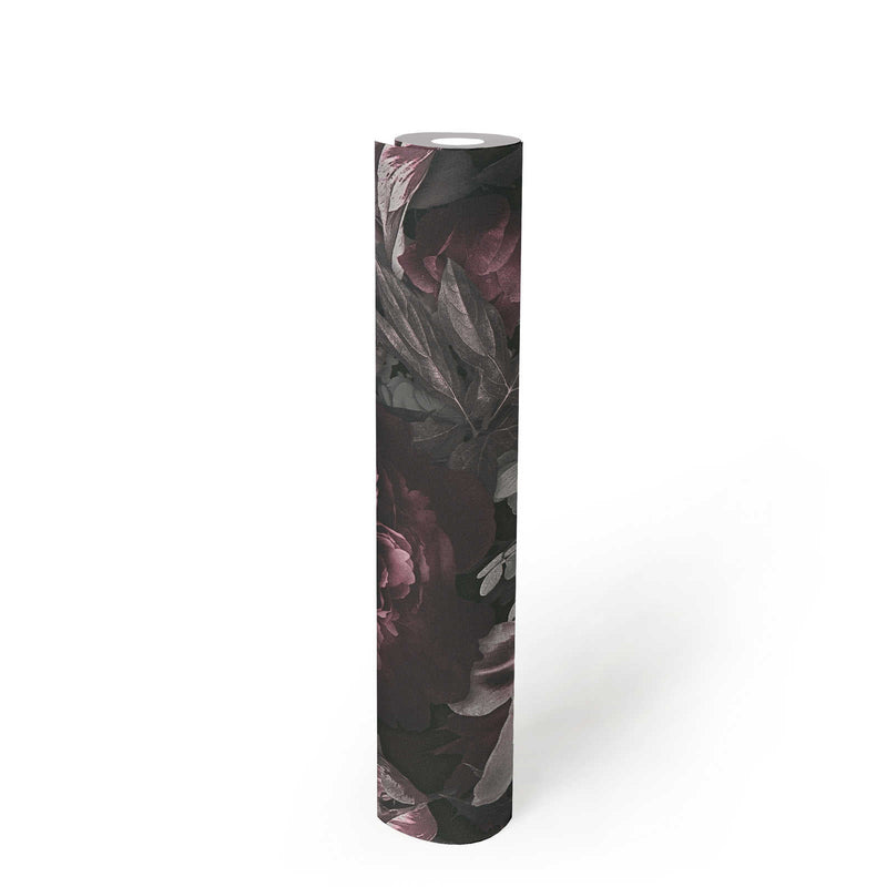 Tapetes ar ziediem vintāžas stilā - roza, pelēka, 1360105 AS Creation