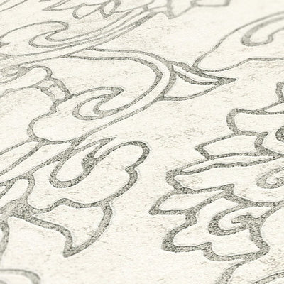Tapetes ar ziedu ornamentu Austrumu stilā ar sudraba akcentu 1333656