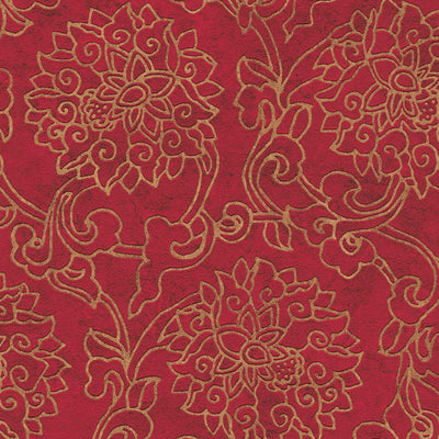 Tapetes ar ziedu ornamentu Austrumu stilā ar zelta akcentiem 1333655