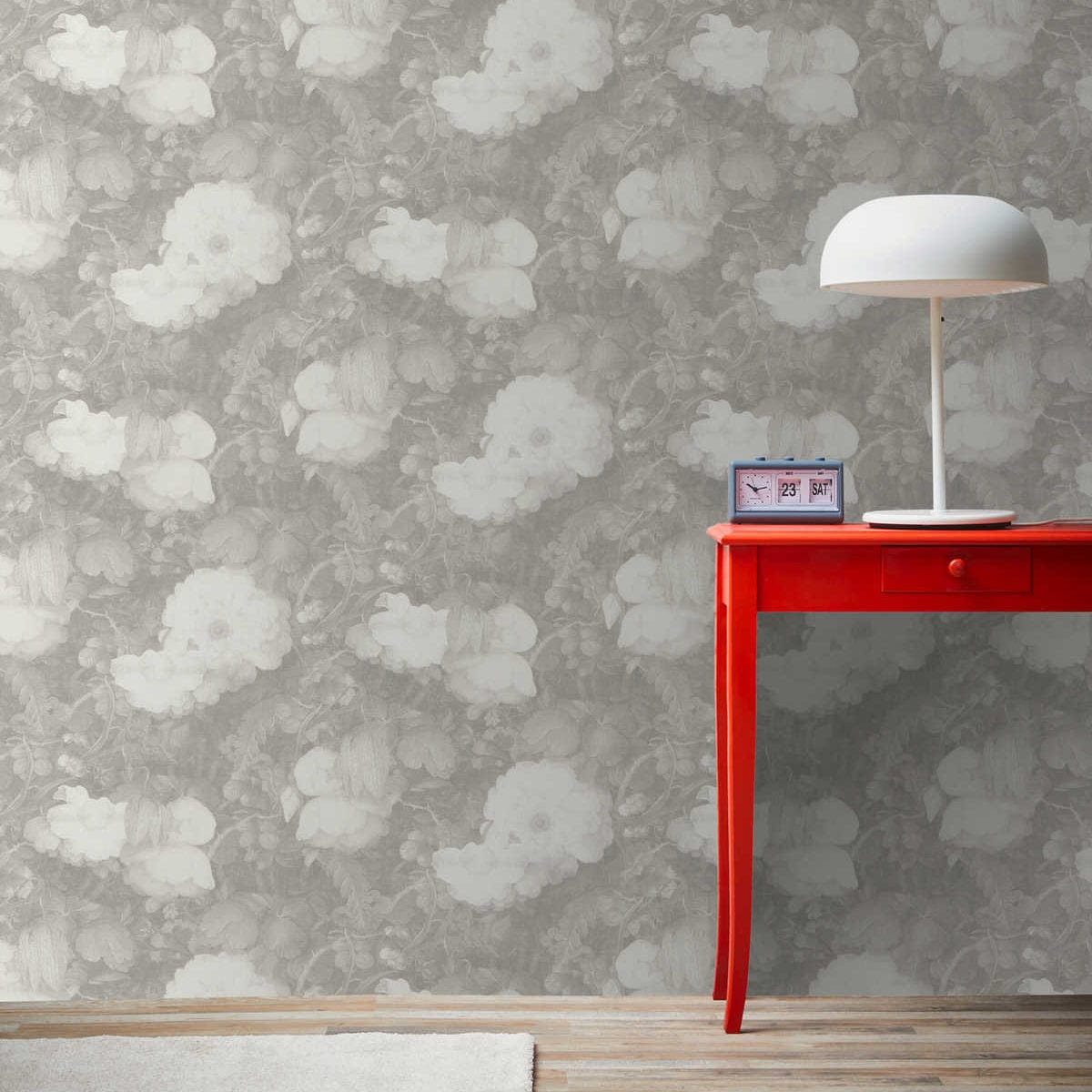 Glezniecības stilā ziedu tapetes, pelēkā krāsā AS 369214 AS Creation