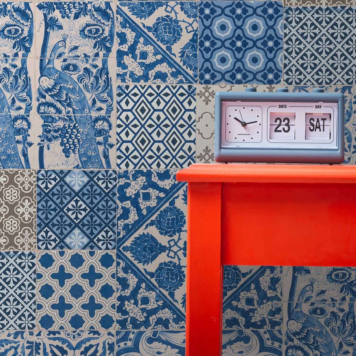 Flīžu un mozaīkas dizaina tapetes - zilas AS 369231 AS Creation