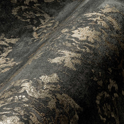 Tapetes baroka stilā ar vintāžas ornamentu melnā krāsā, 1364002 AS Creation