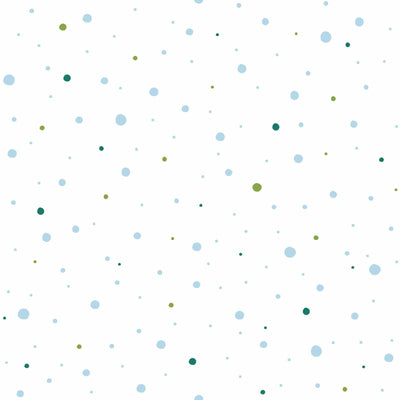 Tapetes bērnu istabai ar punktiem - zila, balta, zaļa krāsa, 1350351, Bez PVC AS Creation