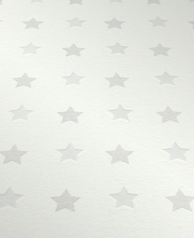 Tapetes bērnu istabai ar zvaigznītēm baltā krāsā, 2040201 Erismann