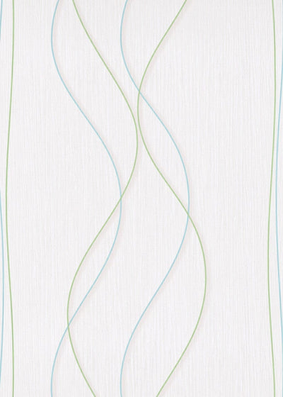Tapetes bērnu istabai (zēnam) ar zaļam un zilam līnijām, 13343454 AS Creation