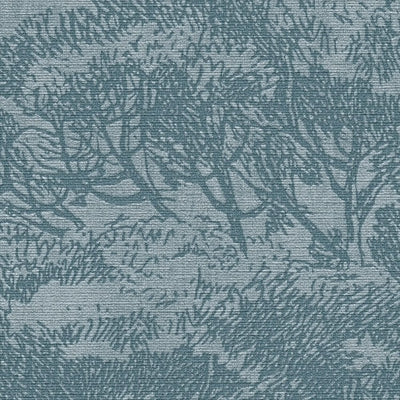 Tapetes dabas motīvu un koka rakstu, linu faktūra zilā krāsā, 1346510 AS Creation