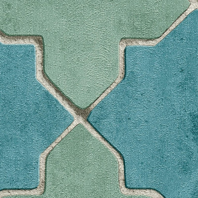 Tapetes Marokas stilā – mozaīka tirkīzā krāsā AS Creation