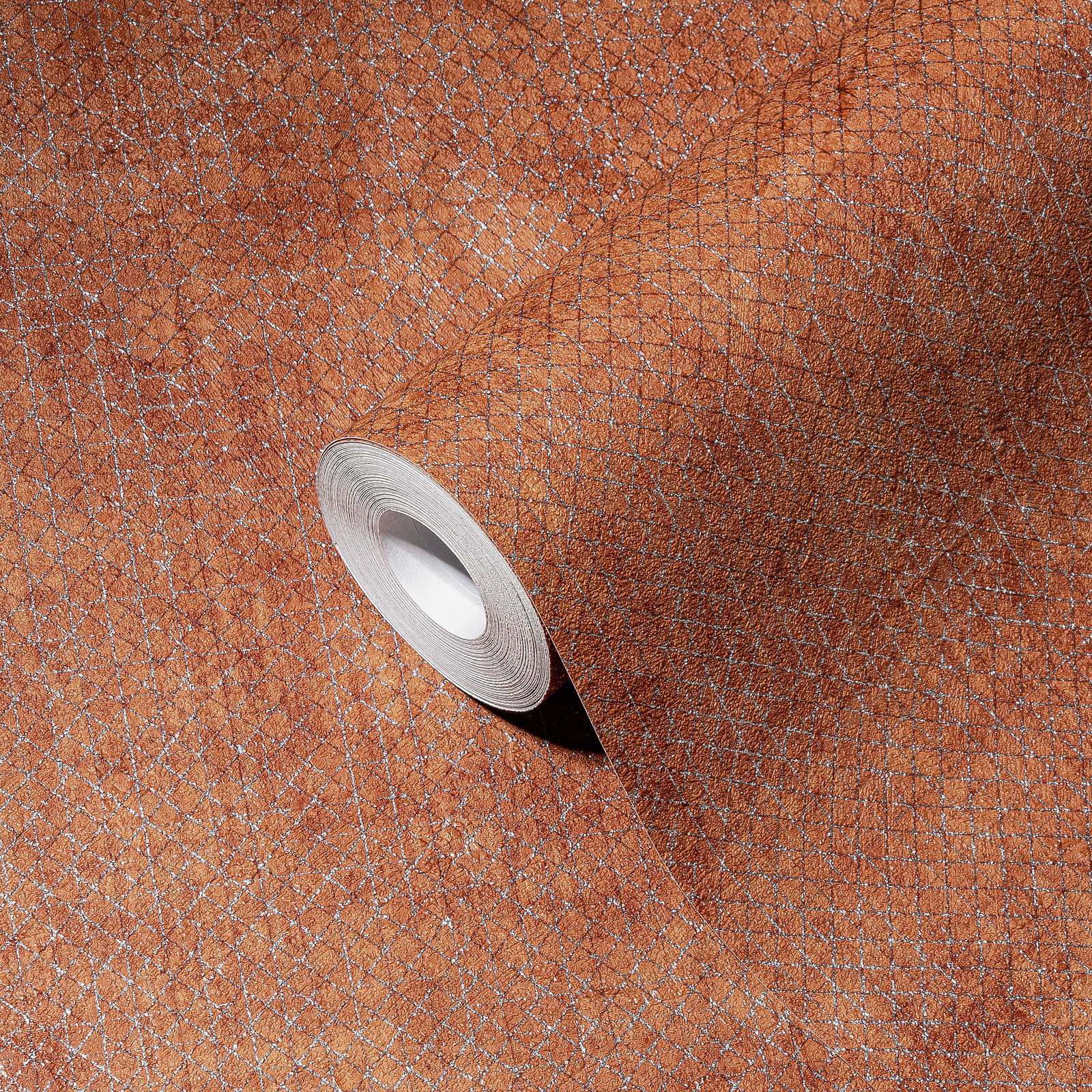 Tapetes sarkanā krāsā ar sudraba līnijas rakstu 388266 AS Creation